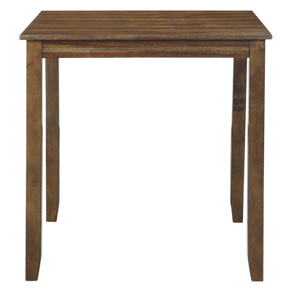 English Elm Brown Weston 5pc Dining Set with Acacia Veneer Table and Faux Leather Upholstered Chairs, Transitional Design Brown 42.25 L x 40.25 W x 14.75 H B011P170894