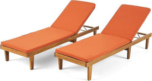 English Elm Nadine Outdoor Chaise Lounge Cushion Water Resistant Full Body Patio Coverage 63493.00WTC2-CUSH-RUSORG