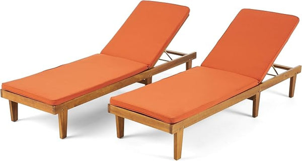English Elm Nadine Outdoor Chaise Lounge Cushion Water Resistant Full Body Patio Coverage 63493.00WTC2-CUSH-RUSORG
