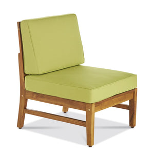 English Elm Perla Armless Accent Chair Tailored Low Profile Upholstered Seat for Living Room 58941.00L-R-CON-M2GRN-59098.00