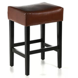 Christopher Knight Home® - Noble House - - Set Of 2, 26.75" Backless Leather Counter Height Barstool, Brown