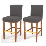 Christopher Knight Home® - Noble House - - ( Set Of 2 ) 30.25'' Contemporary Fabric Bar Stool, Dark Grey