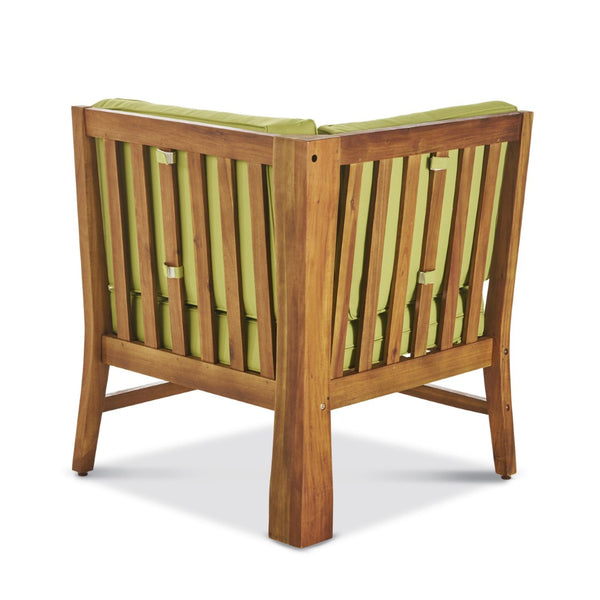 English Elm Perla Armless Accent Chair Tailored Low Profile Upholstered Seat for Living Room Green 58941.00L-R-CON-M2GRN