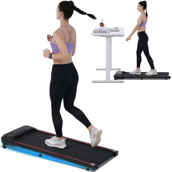 English Elm New Walking Pad Treadmill with Wrist Remote Incline and 265 Lb Capacity for Home Office MS312895AAB