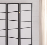 English Elm 3-Panel Screen Room Divider, Black