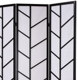 English Elm 3-Panel Climbing Screen Room Divider, Black