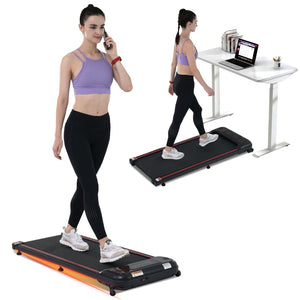 English Elm New Walking Pad Treadmill with Wrist Remote Incline and 265 Lb Capacity for Home Office MS312895AAB