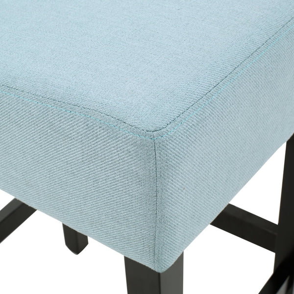 English Elm Christopher Knight Home® - Set Transitional 2-Piece Backless Fabric Counter Height Barstools with 26.75" Seat Height, Durable Upholstery and Sturdy Frame Light Blue 74492.00FLBLU