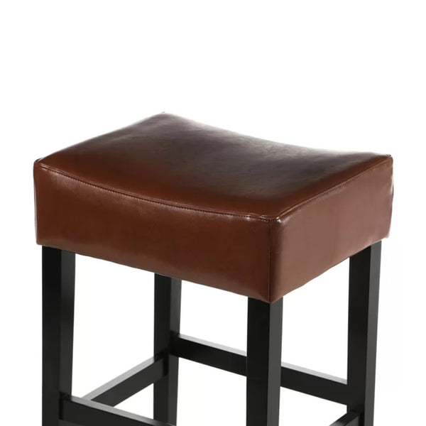English Elm Christopher Knight Home® - Set Transitional 2-Piece Backless Fabric Counter Height Barstools with 26.75" Seat Height, Durable Upholstery and Sturdy Frame Brown 74492.00HZLNT