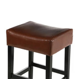 Christopher Knight Home® - Noble House - - Set Of 2, 26.75" Backless Leather Counter Height Barstool, Brown