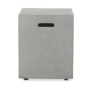 English Elm 50000 Btu Rectangular Mgo Concrete Propane Fire Table for Outdoor Patio Gatherings 59242.00WHI-50K_59243.00WHI