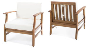 English Elm Perla Solid Acacia Outdoor Club Chair Slatted Hardwood Frame Resort Patio Seat 61442.00CRM-61442.00CRM