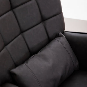English Elm Leather Wingback Accent Chair with X Base High Back Faux Upholstered Home Seating W2105P171823