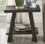 English Elm Athens Contemporary Wood Shelf End Table In Weathered Espresso