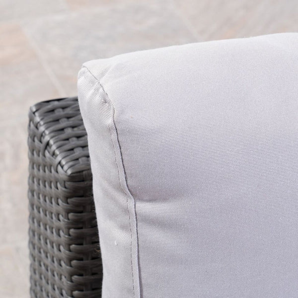 English Elm Christopher Knight Home® - SANTA SANTA ROSA CORNER KD Modern Wicker Aluminum Frame Water-Resistant Cushions Outdoor Seat (33") Grey+Silver 57467.00ALUGRY