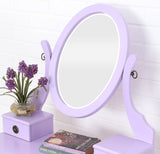 English Elm Moniys Wood Moniya Makeup Vanity Table and Stool Set, Purple