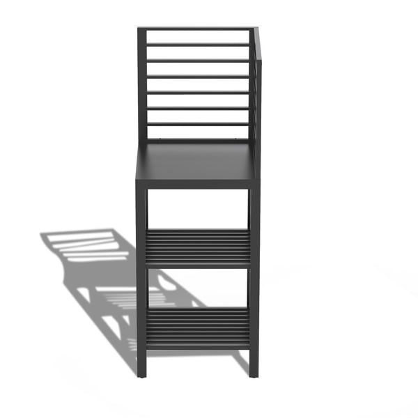 English Elm Outdoor Kitchen Island With Double Storage Rack - Durable Aluminum Prep Table For Patios & Decks W1859P171915-GIGA