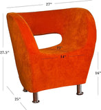 Christopher Knight Home® - Noble House - Modern Orange Microfiber Accent Chair