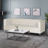 Christopher Knight Home® - Noble House - Galvin Contemporary Tufted Velvet 3 Seater Sofa