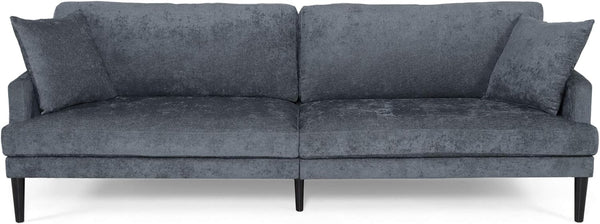 English Elm Christopher Knight Home® - 3 Seater Sofa - Elegant Charcoal Fabric, Modern Design With Plush Cushions & Durable Rubberwood Frame 69573.00ACCL_69573.00BCCL