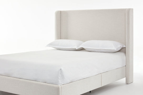 English Elm Harper Tall Headboard Upholstered Bed - 54" High, Elegant Design, No Box Spring Needed, Easy Assembly B083P358493