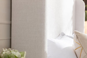 English Elm Harper Tall Headboard Upholstered Bed - 54" High, Elegant Design, No Box Spring Needed, Easy Assembly B083P358493