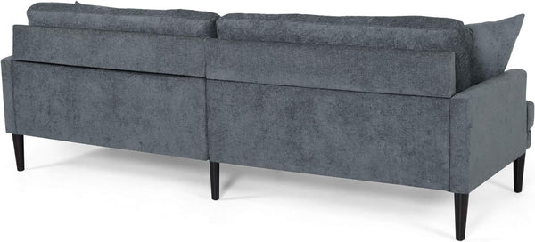 English Elm Christopher Knight Home® - 3 Seater Sofa - Elegant Charcoal Fabric, Modern Design With Plush Cushions & Durable Rubberwood Frame 69573.00ACCL_69573.00BCCL