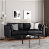 Christopher Knight Home® - Noble House - Warbler Contemporary Faux Leather Upholstered 3 Seater Sofa