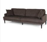 Christopher Knight Home® - Noble House - Malverne Contemporary 3 Seater Fabric Sofa With Accent Pillows