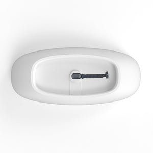 English Elm 66.9 Inch Stone Resin Freestanding Soaking Tub Matte White Spa Bath for Modern Homes W1613P172623