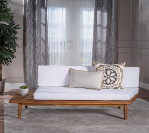 English Elm Hillcrest Solid Acacia Corner Sofa with Built-in Side Table for Outdoor Living 61288.00LSBWHI