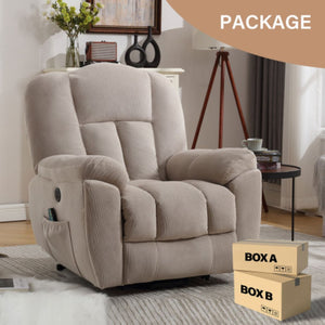 English Elm Power Lift Recliner with Heat Massage Infinite Positions and Usb for Senior Living W1807S00024