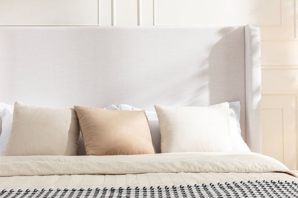 English Elm Harper Tall Headboard Upholstered Bed - 54" High, Elegant Design, No Box Spring Needed, Easy Assembly B083P358493