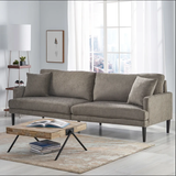 Christopher Knight Home® - Noble House - Malverne Contemporary 3 Seater Fabric Sofa with Accent Pillows