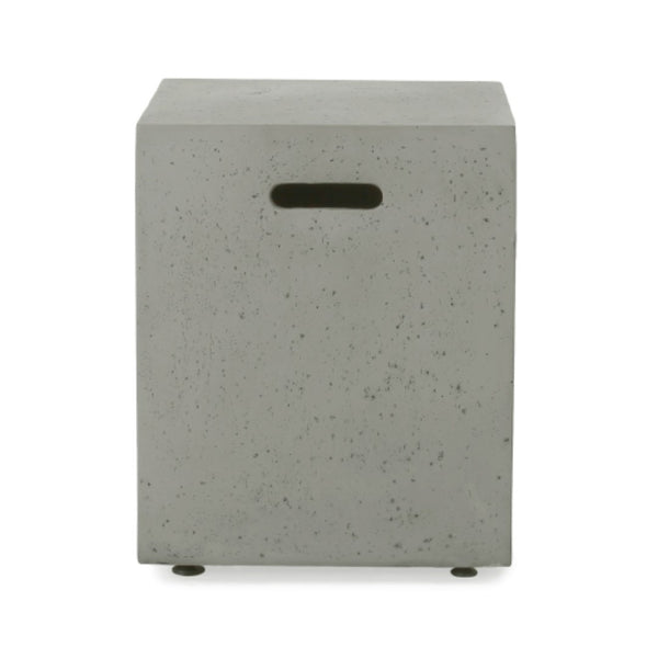 English Elm 50000 Btu Square Mgo Concrete Propane Fire Table for Outdoor Patio Entertaining 59241.00WHI-50K_59243.00WHI