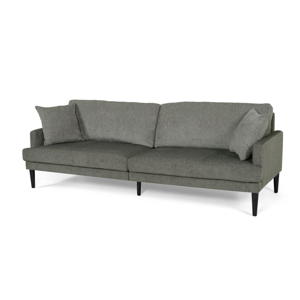 English Elm Christopher Knight Home® - 3 Seater Sofa - Modern Grey Fabric Couch With Tapered Legs, Plush Cushions & Accent Pillows For Comfort 69573.00AGRY_69573.00BGRY