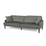 Christopher Knight Home® - Noble House - Malverne Contemporary 3 Seater Fabric Sofa with Accent Pillows