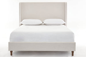 English Elm Harper Tall Headboard Upholstered Bed - 54" High, Elegant Design, No Box Spring Needed, Easy Assembly B083P358493