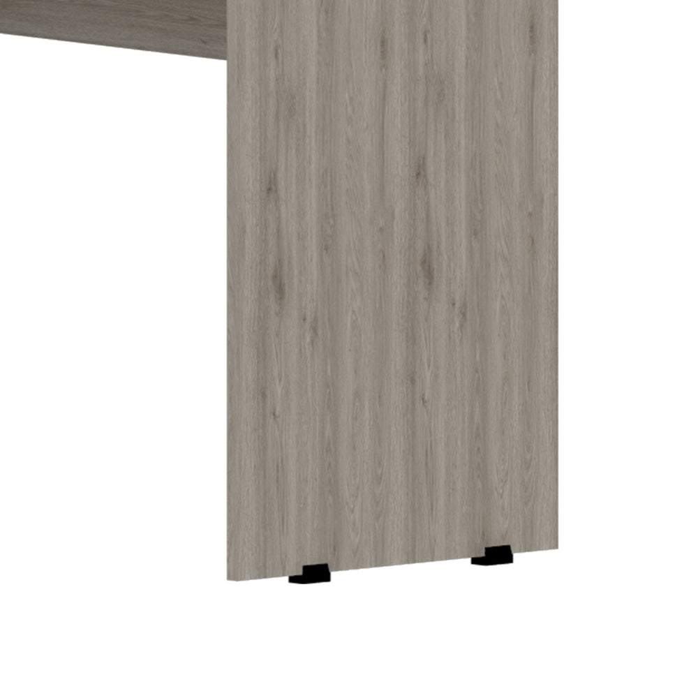 English Elm Raleigh L-Shaped Corner Desk with 2 Drawers, Keyboard Tray, CPU Shelf & Sturdy Thick Panels — Modern Home Office B128P148967