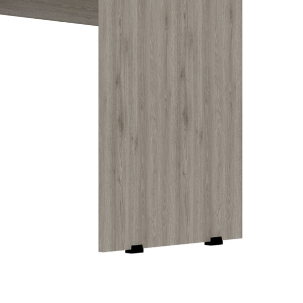 English Elm Raleigh L-Shaped Corner Desk with 2 Drawers, Keyboard Tray, CPU Shelf & Sturdy Thick Panels — Modern Home Office B128P148967