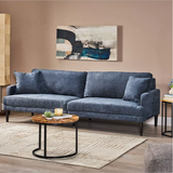 Christopher Knight Home® - Noble House - Malverne Contemporary 3 Seater Fabric Sofa with Accent Pillows