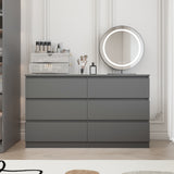 Hearth and Haven 3-Tier Dresser with 6 Drawers, Grey W1320141589