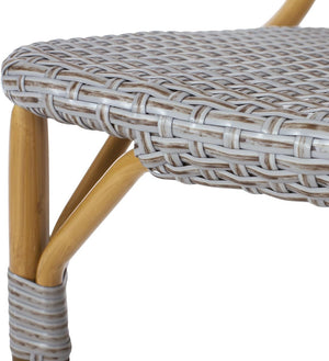 English Elm Outdoor Pe Rattan Bistro Chair Set of 2 with Powder-coated Aluminum Frame Patio 71420.00BGRY