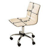 English Elm Fremo Chromel Adjustable Air Lift Office Chair, White