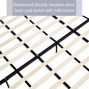 English Elm Harper Queen Upholstered Velvet Headboard 54" Tall — Elegant Curved Wingback, No Box Spring Needed, Walnut Feet B083P152031