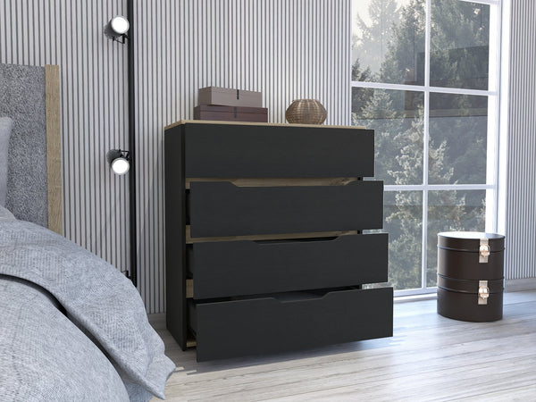 English Elm California Drawer Dresser - Four Spacious Drawers With Modern Multicolor Finish For Stylish Storage B128P148891