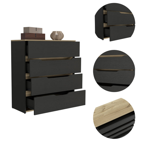 English Elm California Drawer Dresser - Four Spacious Drawers With Modern Multicolor Finish For Stylish Storage B128P148891