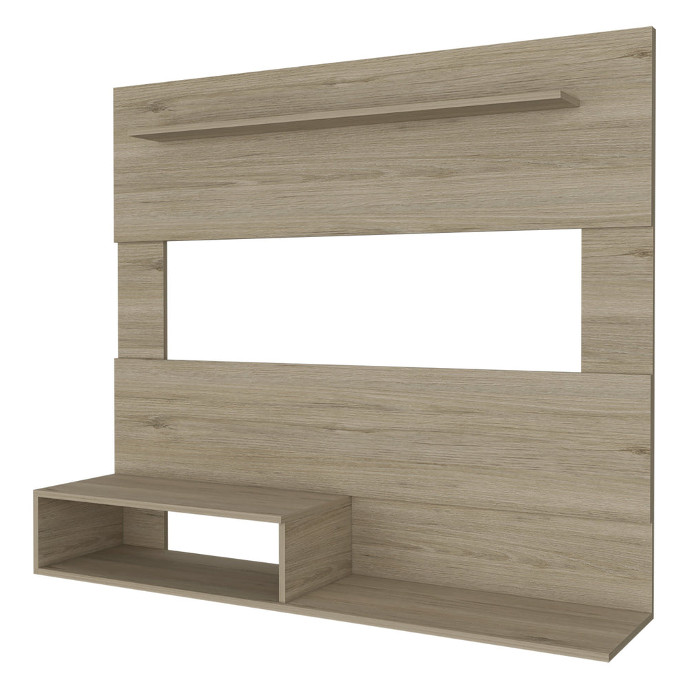 English Elm Cabos Floating Entertainment Center for TVs up to 55" — Space-Saving Pine Wall Unit with 2 Shelves, Easy Install B128P148890