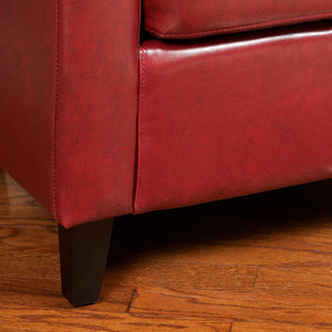 English Elm Christopher Knight Home® - PLAZA Club Chair with Plush Upholstery and Mid-Century Profile — Cozy, Stylish Accent Seat for Living Rooms Red 31 L x 28 W x 26 H 46619.00PURED