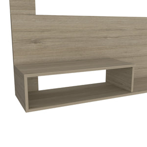 English Elm Cabos Floating Entertainment Center for TVs up to 55" — Space-Saving Pine Wall Unit with 2 Shelves, Easy Install B128P148890